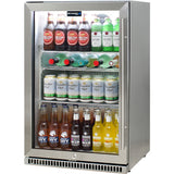 Schmick SK118L-SS bar fridge - glass door detail