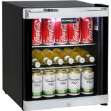 Schmick HUS-SC50B bar fridge - glass door detail