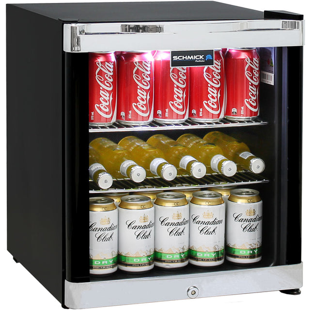 Schmick HUS-SC50B bar fridge - glass door detail
