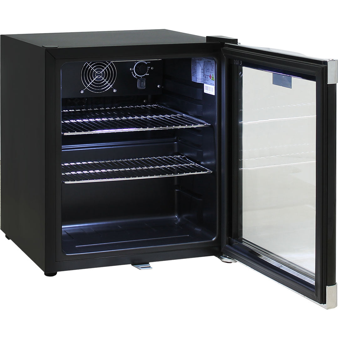 Schmick HUS-SC50B bar fridge - glass door detail