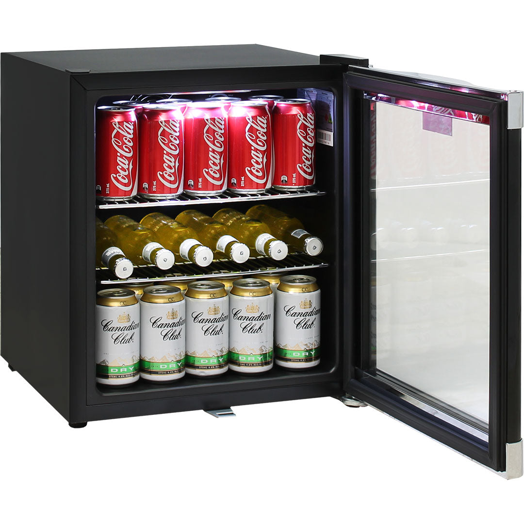 Schmick HUS-SC50B bar fridge - glass door detail
