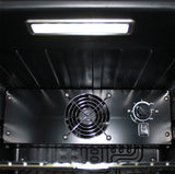Schmick HUS-SC50B bar fridge - glass door detail