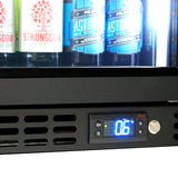 Schmick SK156L-B-HD bar fridge - glass door detail