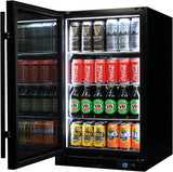 Schmick SK126L-B-HD bar fridge - glass door detail