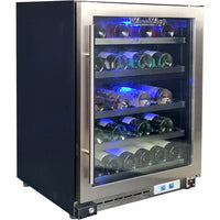 Triple Glazed Glass Door Dual Zone Wine Fridge – 122L