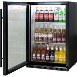 Schmick SK118L-B bar fridge - glass door detail
