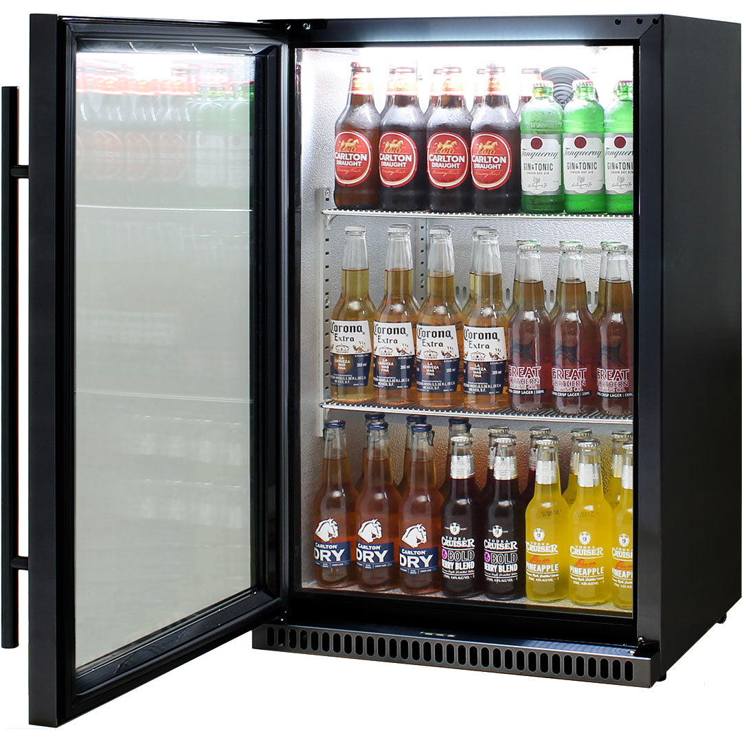 Schmick SK118L-B bar fridge - glass door detail