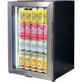 Schmick SK68L-SS bar fridge - glass door detail
