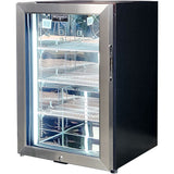 Schmick SK68L-SS bar fridge - glass door detail