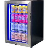 Schmick SK68L-SS bar fridge - glass door detail