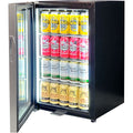 Schmick SK68L-SS bar fridge - glass door detail