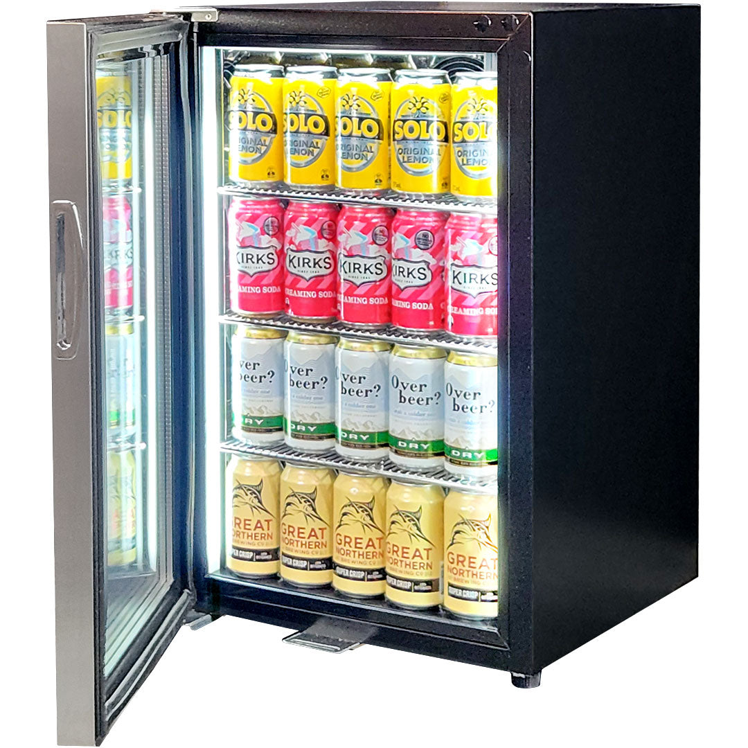 Schmick SK68L-SS bar fridge - glass door detail