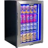 Schmick SK68R-SS bar fridge - glass door detail