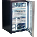 Schmick SK68R-SS bar fridge - glass door detail