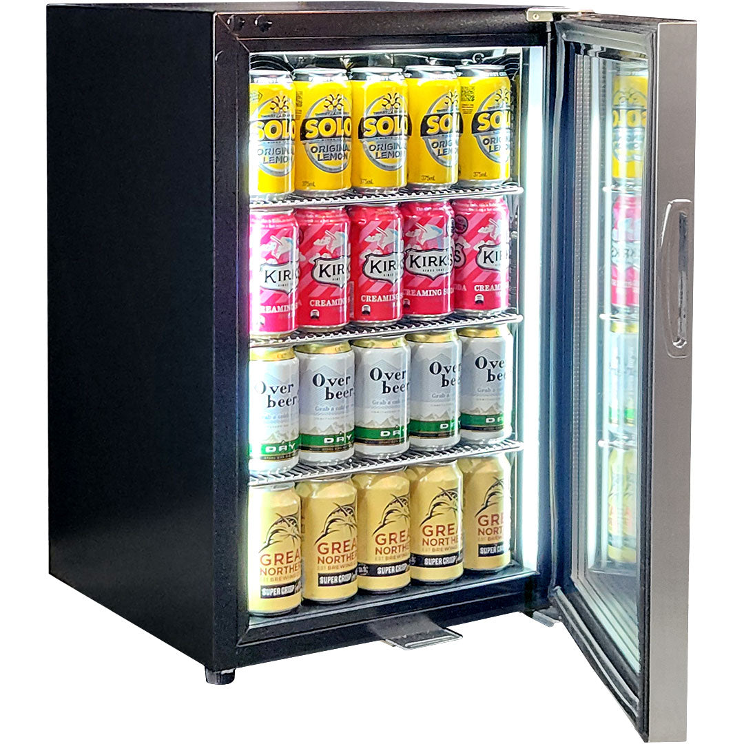 Schmick SK68R-SS bar fridge - glass door detail
