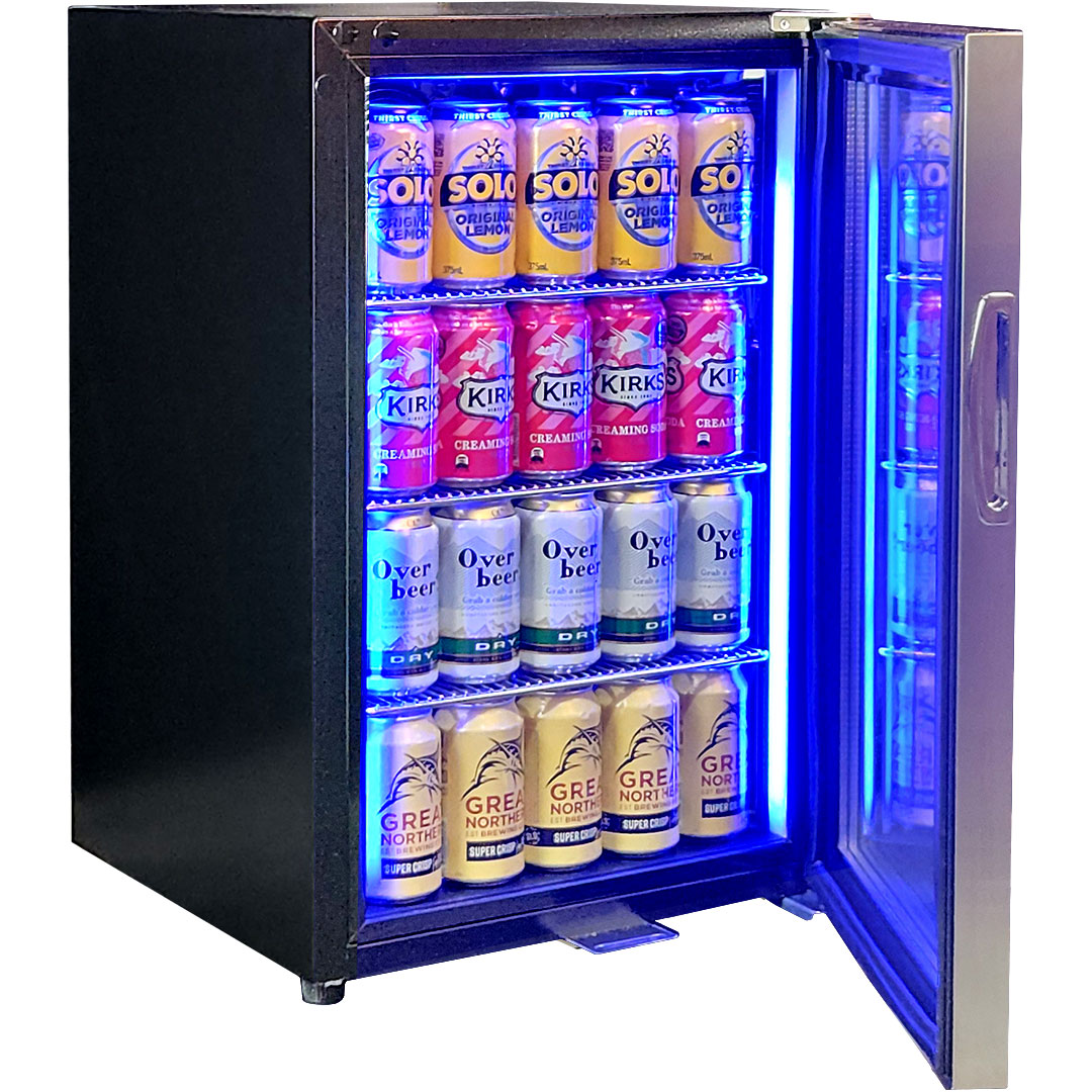 Schmick SK68R-SS bar fridge - glass door detail