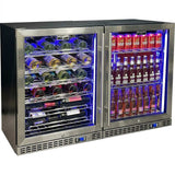 Schmick Quiet Slide Out Front Venting Under Bench Heated Door Bar Fridge Combo - SK156-COMBO-SSM