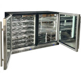 Schmick Quiet Slide Out Front Venting Under Bench Heated Door Bar Fridge Combo - SK156-COMBO-SSM