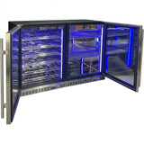 Schmick Quiet Slide Out Front Venting Under Bench Heated Door Bar Fridge Combo - SK156-COMBO-SSM
