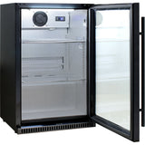 Schmick SK118R-B bar fridge - glass door detail