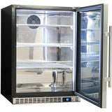 Schmick SK156R-SS bar fridge - glass door detail