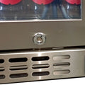 Schmick SK206-SS bar fridge - glass door detail