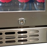 Schmick SK206-SS bar fridge - glass door detail
