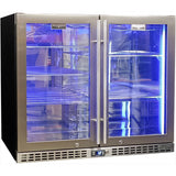 Schmick SK206-SS bar fridge - glass door detail