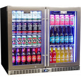 Schmick SK206-SS bar fridge - glass door detail