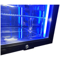 Classy Quiet 69Ltr Heated Glass Bar Fridge With Blue and White Led - Model SK68R-B-HD