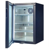 Classy Quiet 69Ltr Heated Glass Door Bar Fridge With Blue and White Led - Model SK68L-B-HD