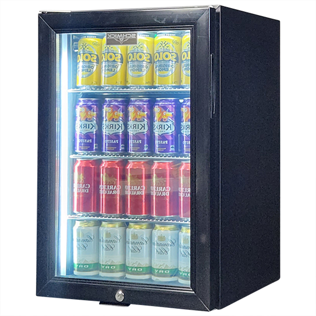 Schmick – SK68L-B – Quiet Triple Glazed Glass Bar Fridge – 69 Litres