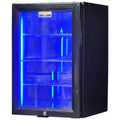 Classy Quiet 69Ltr Heated Glass Door Bar Fridge With Blue and White Led - Model SK68L-B-HD
