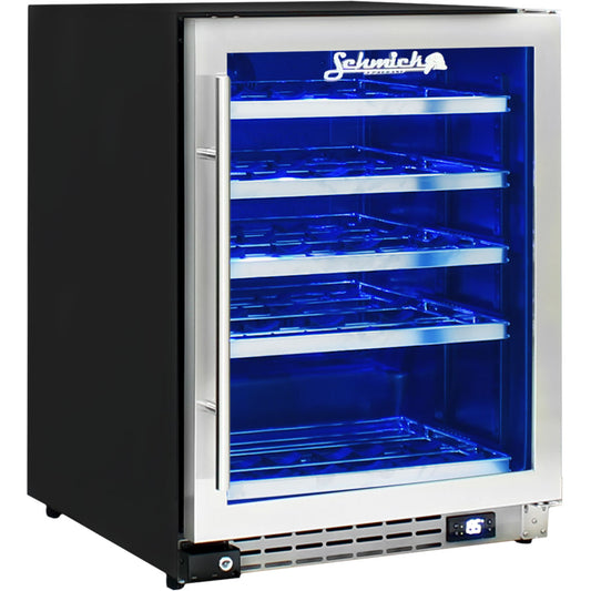Schmick - JC132W-860 – Under Bench Triple Glazed Glass Door Wine Fridge – 132 Litre