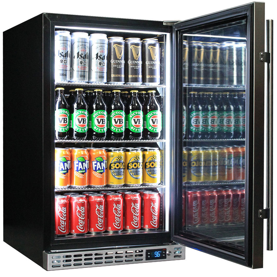 Schmick - SK126R-HD – Quiet Running Heated Glass Door Bar Fridge – 132 Litres