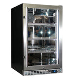 Schmick Quiet Running Front Venting Under Bench Triple Glazed Glass Door Bar Fridge - Model SK126R-SS