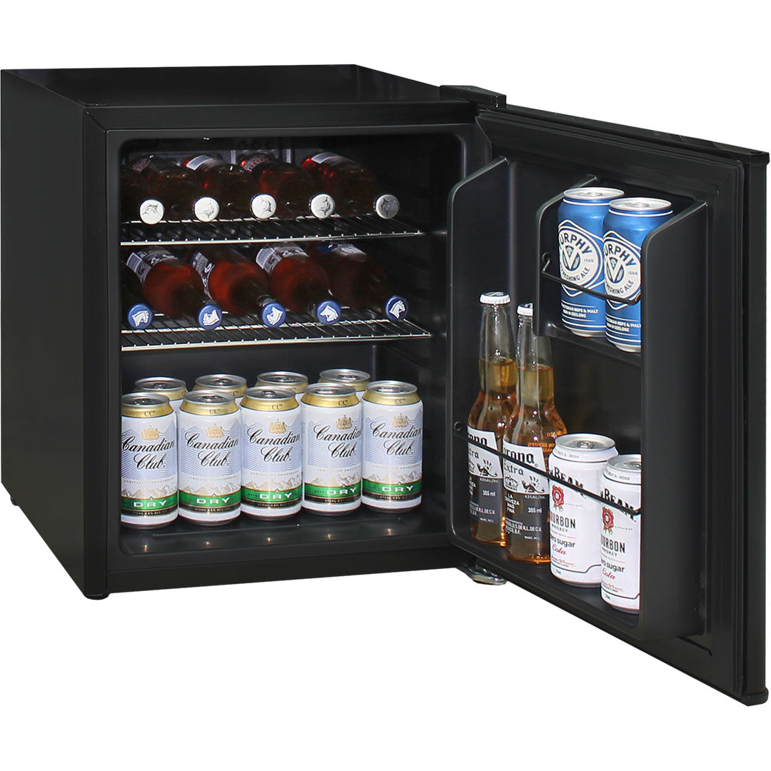 Black Small Quiet Accommodation Mini Bar Fridge 46 Litre Reliable Schmick Brand - HUS-BC46B2