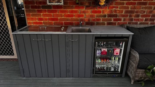 Black 1 Door - Heated Glass Bar Fridge - 164 Litres - Schmick SK156R-B-HD