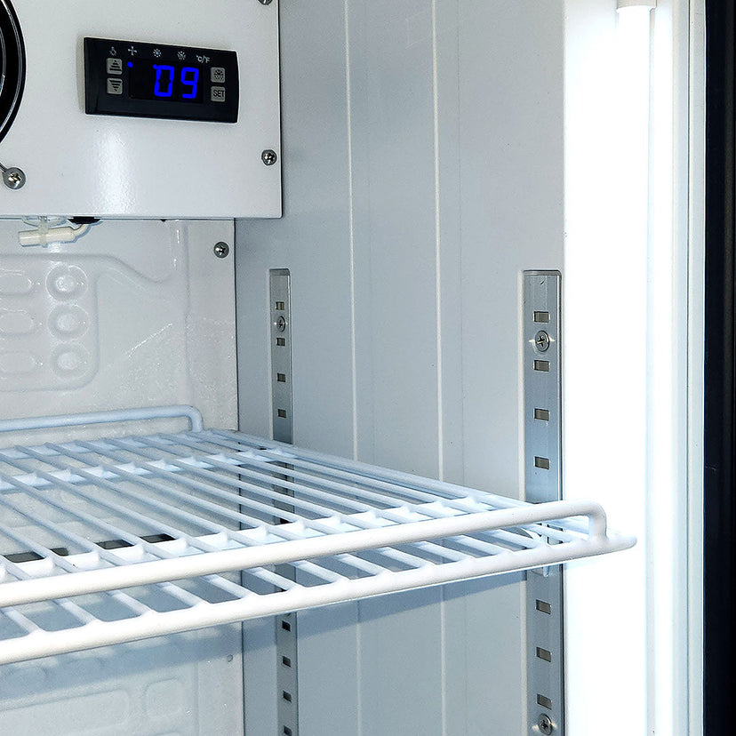 Schmick SK160W 160L skinny upright bar fridge - adjustable wire shelf