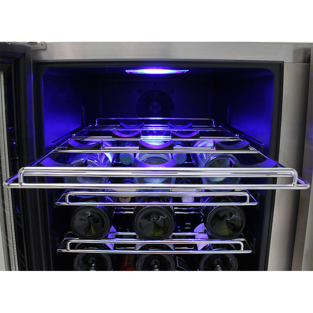 Schmick JC190-SS bar fridge - side view