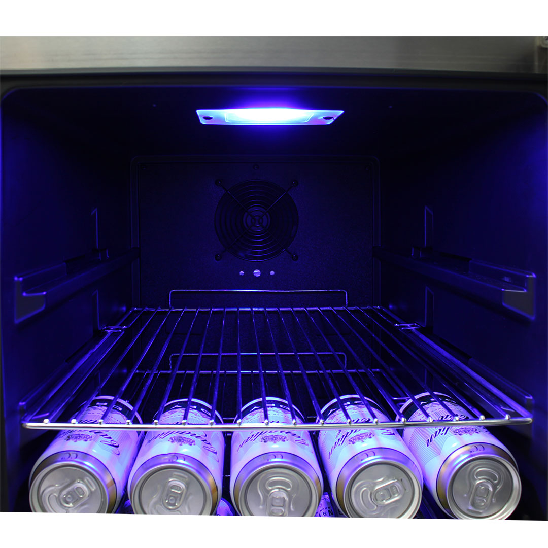 Schmick JC190-SS bar fridge - angle view