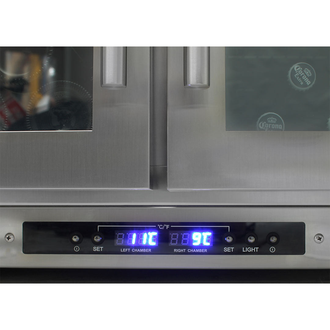 Schmick Heated Dual Zone Beer & Wine Bar Fridge – 190 Litres - JC190-GG