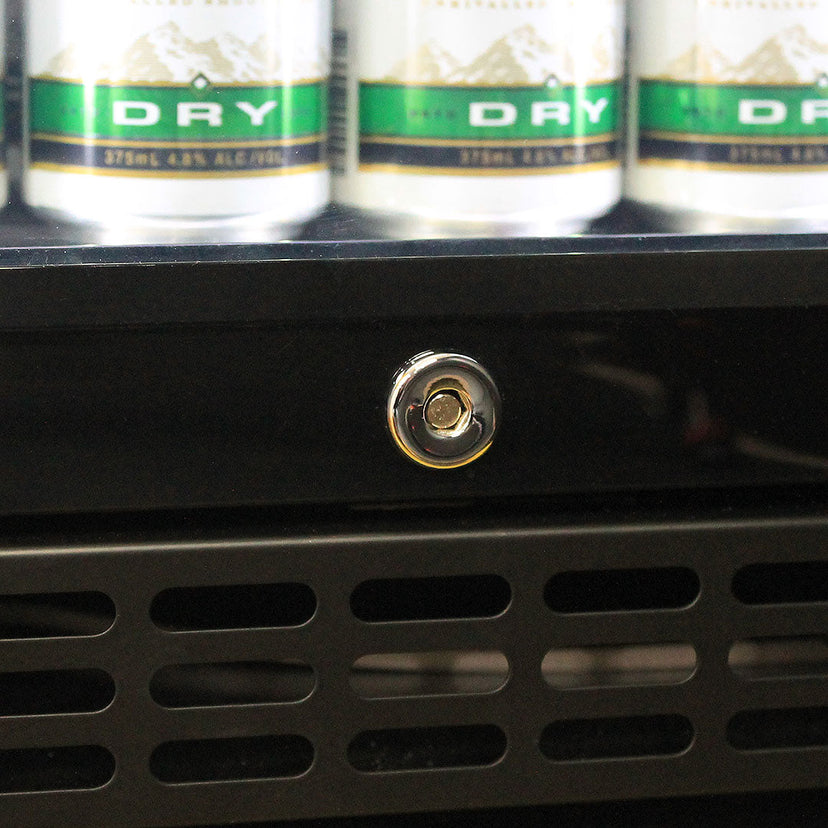 Schmick SK116R-B-HD bar fridge - glass door detail