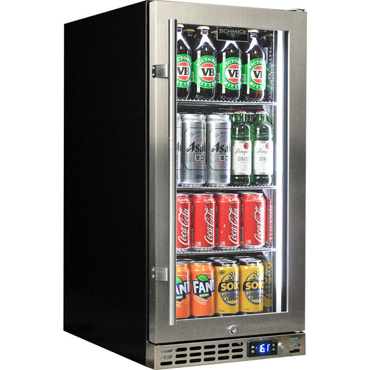 Schmick - SK92R-HD – Heated Glass Under-Bench Bar Fridge – 101 Litres