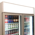 Upright 2 Door Commercial Glass Door Refrigerator – 825L