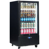 Short Upright Heated Glass Door Bar Fridge – 219L - SK220L-B-HD