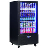 Schmick SK220L-B-HD bar fridge - glass door detail