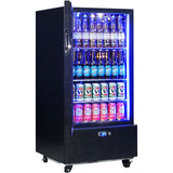 Schmick SK220L-B-HD bar fridge - glass door detail