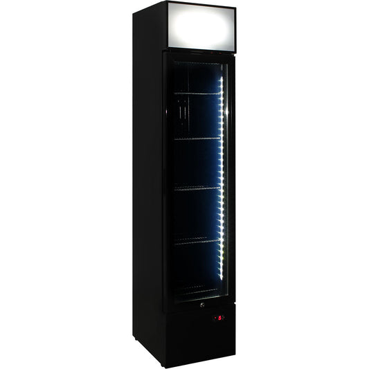 160L Slim Upright Glass Door Bar Fridge – Schmick SS-P160FA - Add Your Logo