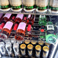 Schmick SK422R-W-HD bar fridge - glass door detail